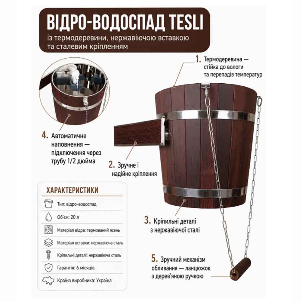 vidro vodospad tesli nerzh 20l 2